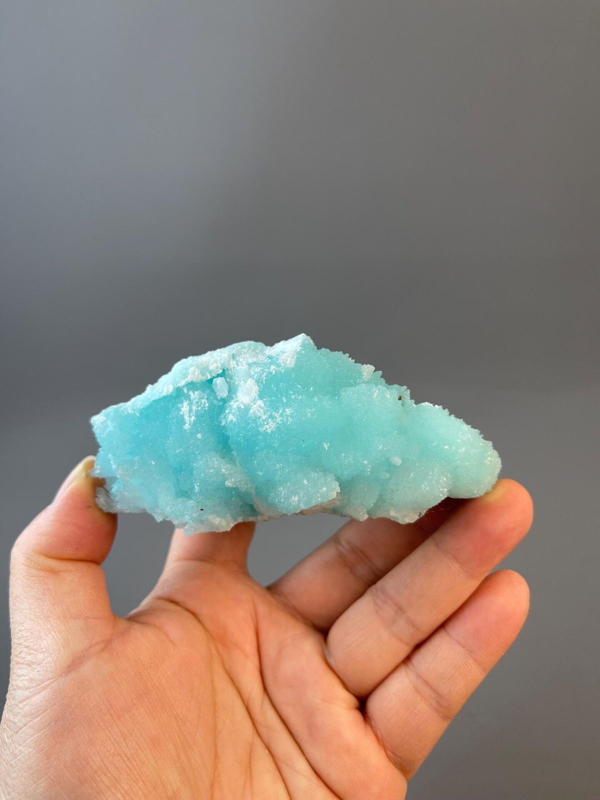 Front view of cloud-shaped azurite from Yunnan China