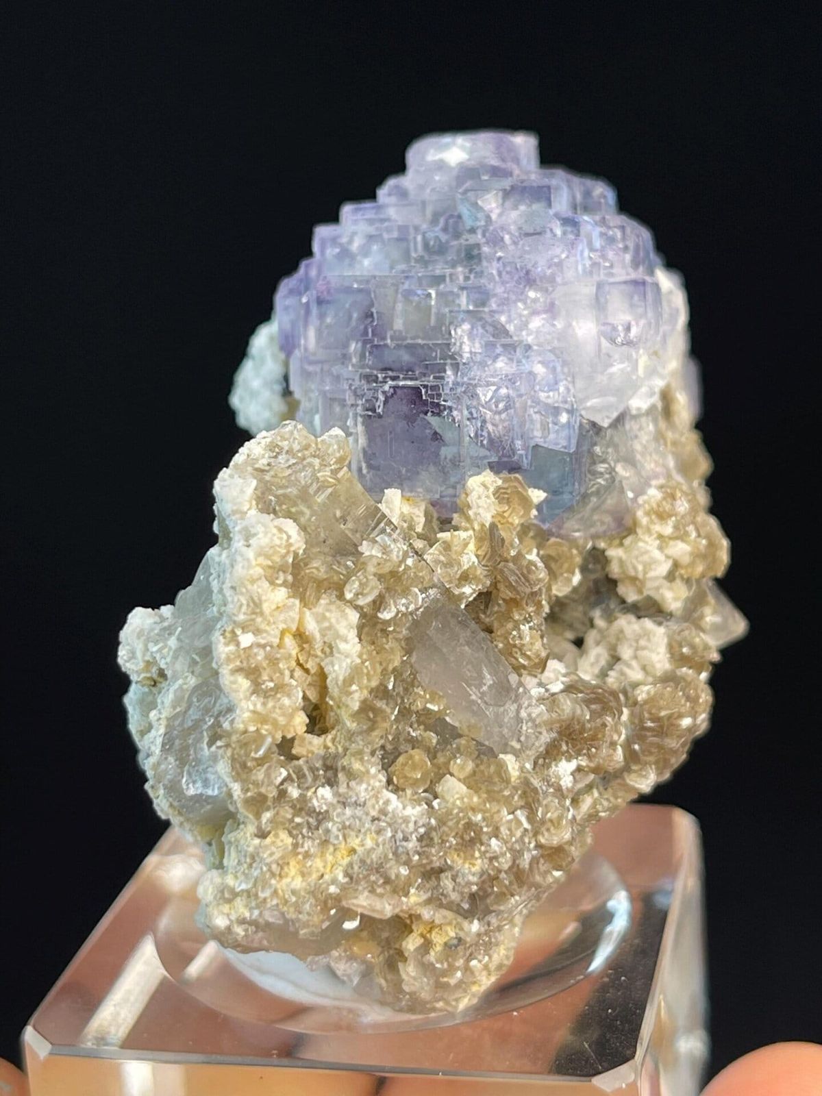 Purple fluorite staircase cluster from Yaogangxian Mine, Hunan