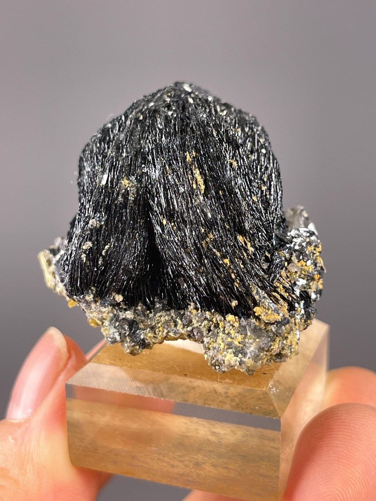 Specular hematite crystal cluster from Bayan Obo, Inner Mongolia