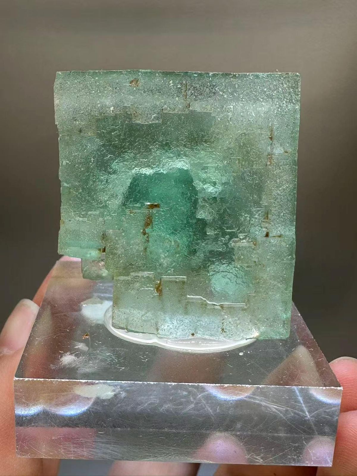 Green Fluorite Cube Cluster Yaogangxian Mine Hunan China - Raw Natural Crystal Mineral Specimen Collector - SKU H1018