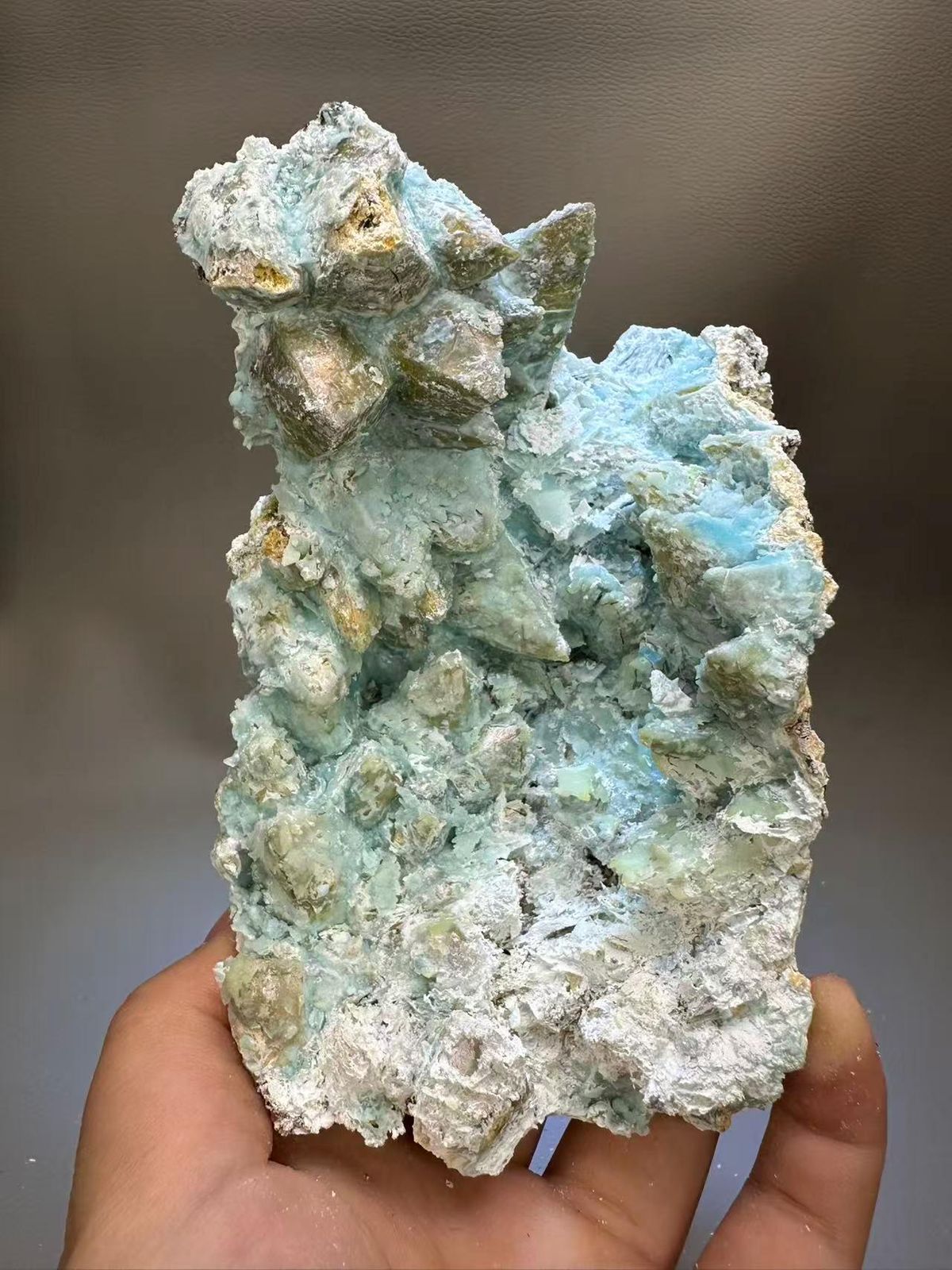 Rare Gibbsite Specimen Guizhou China - Pale Blue Botryoidal Aluminum Hydroxide Crystal Collector Find - SKU H1020