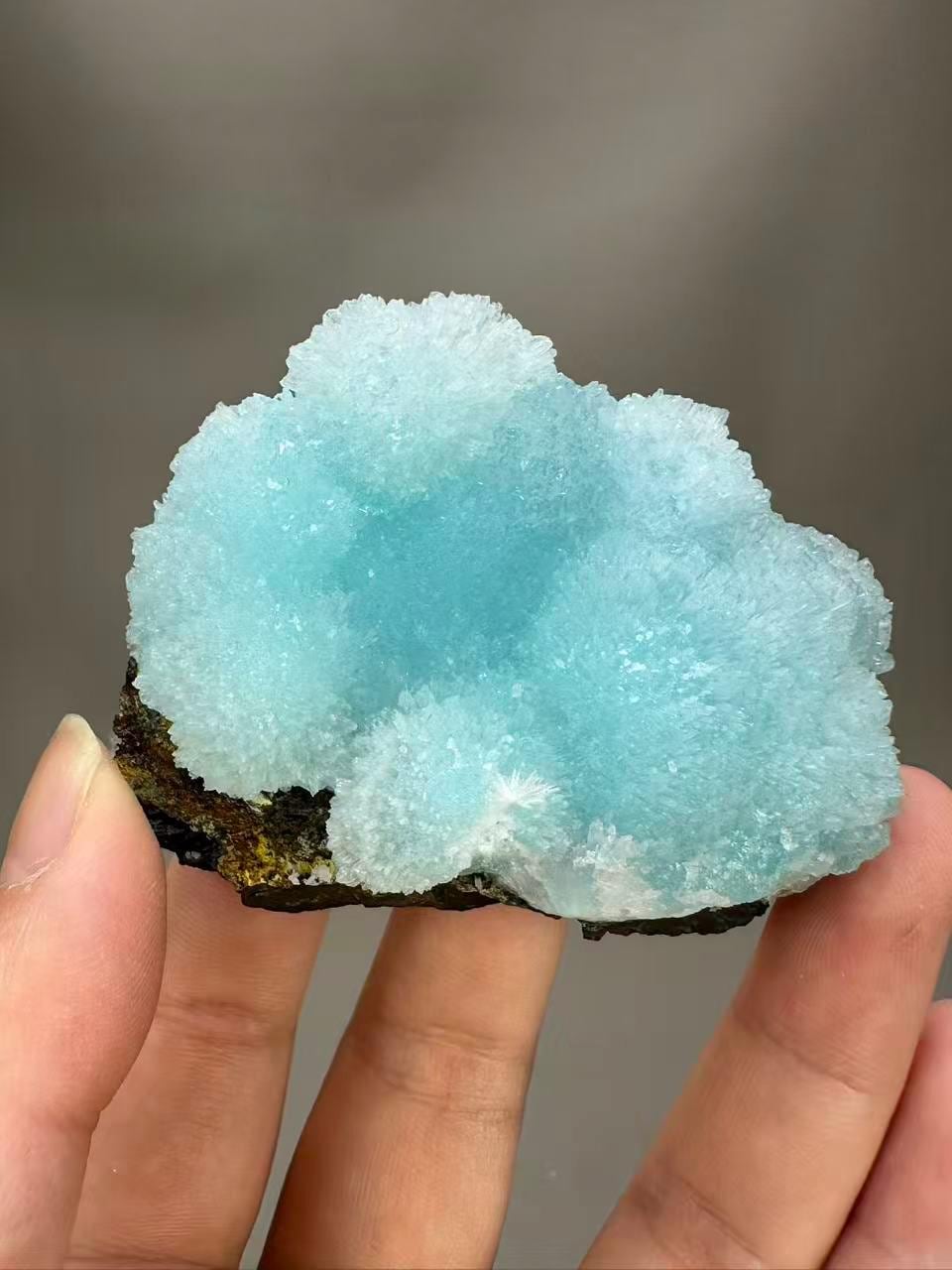 Blue Hemimorphite from Yunnan China - Natural Zinc Silicate Mineral Specimen Collector Crystal - SKU H1048
