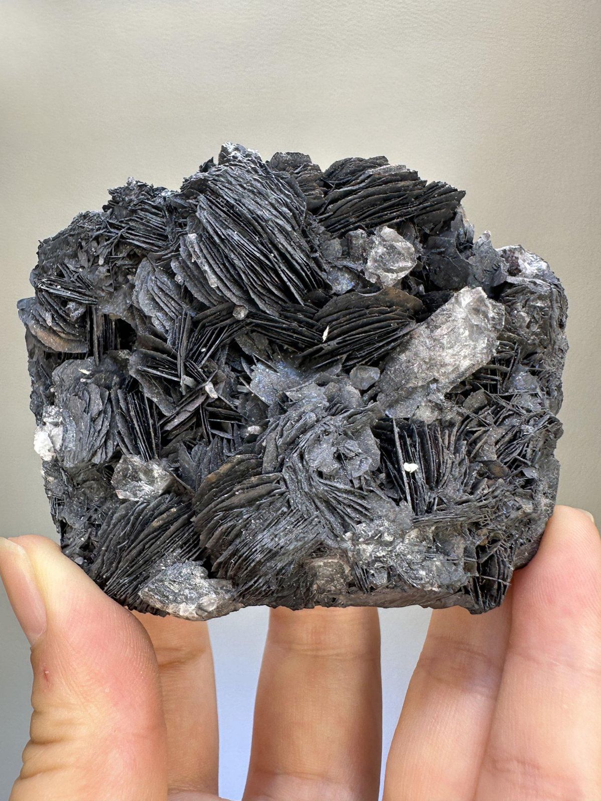 Quartz with Specular Hematite | Natural Specularite on Quartz | Inner Mongolia China | Mineral Specimen