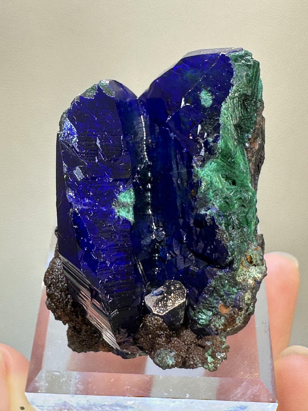 Azurite Crystal Specimen | Natural Deep Blue Azurite | Morocco Mineral | Collector Crystal