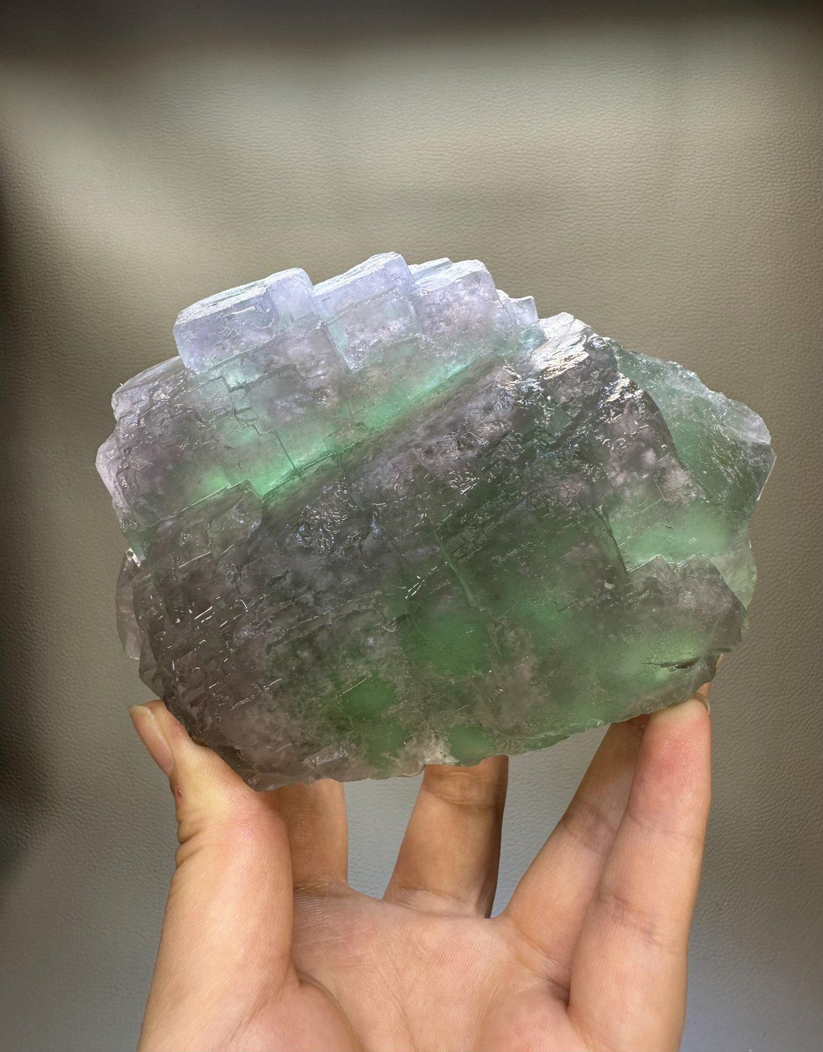 Large Green Fluorite Cluster | Natural Cubic Fluorite | Zhejiang China | Collector Mineral Specimen