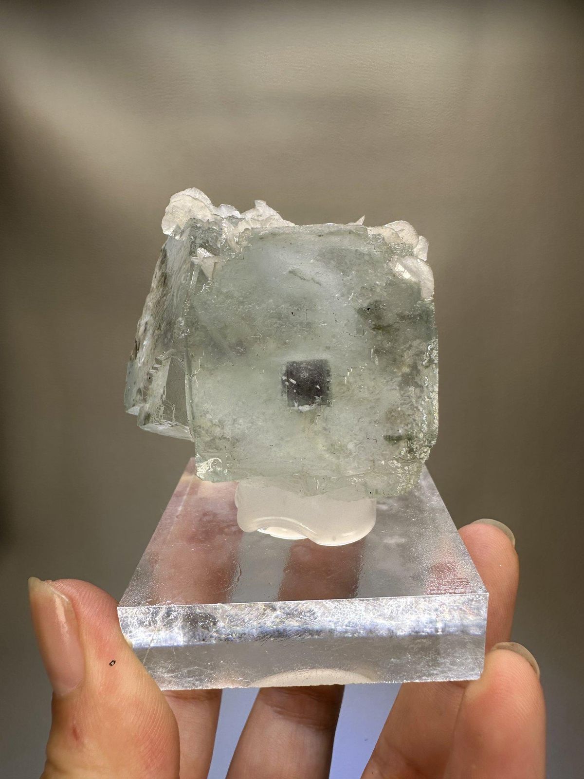 Fluorite with Calcite | Natural Green Fluorite Combination | Yaogangxian China | Mineral Specimen