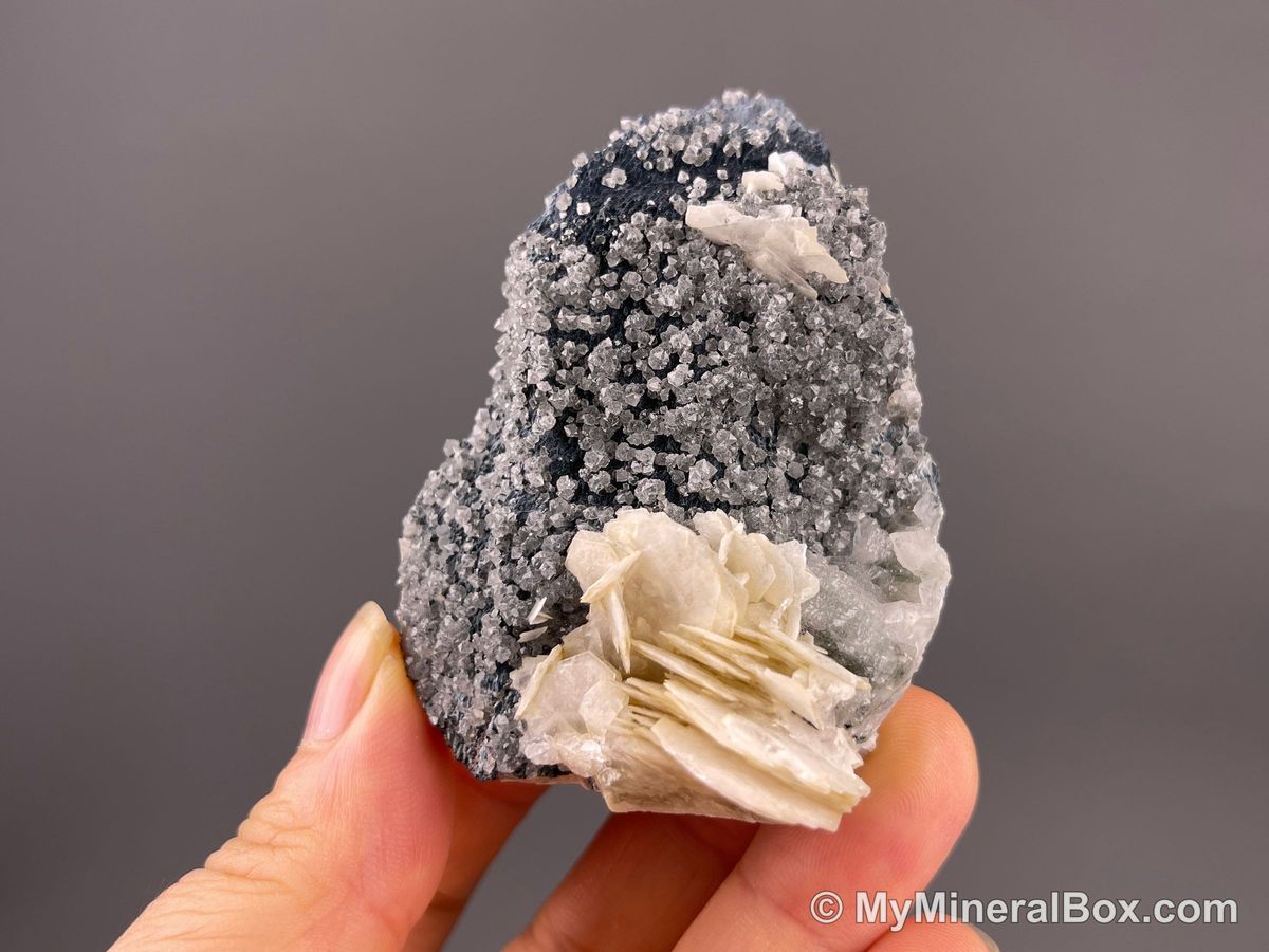 Flower-like Calcite with Quartz — Inner Mongolia, China