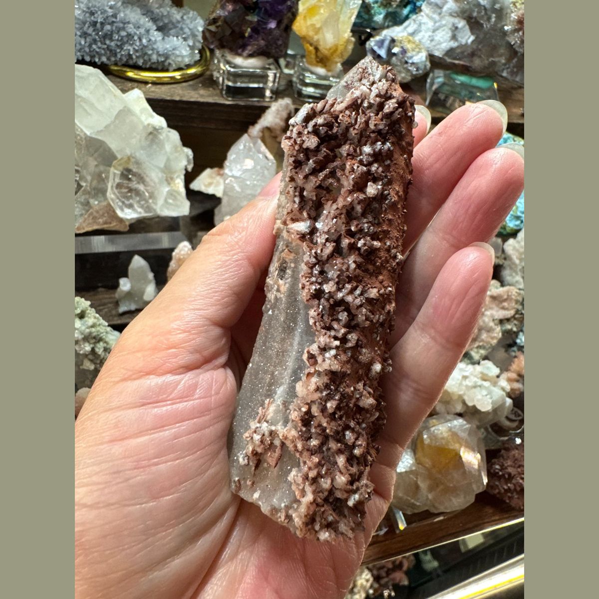 Quartz with Calcite 10.8 cm — complete view