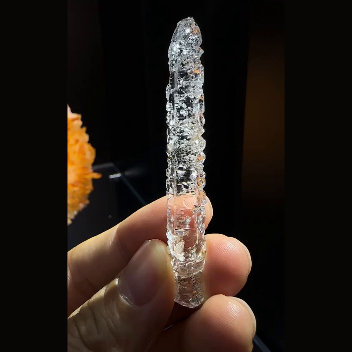 Etched quartz twin from Pakistan — complete view