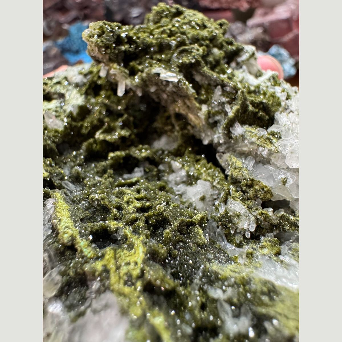 Green Epidote with Quartz 11.0 cm — complete view
