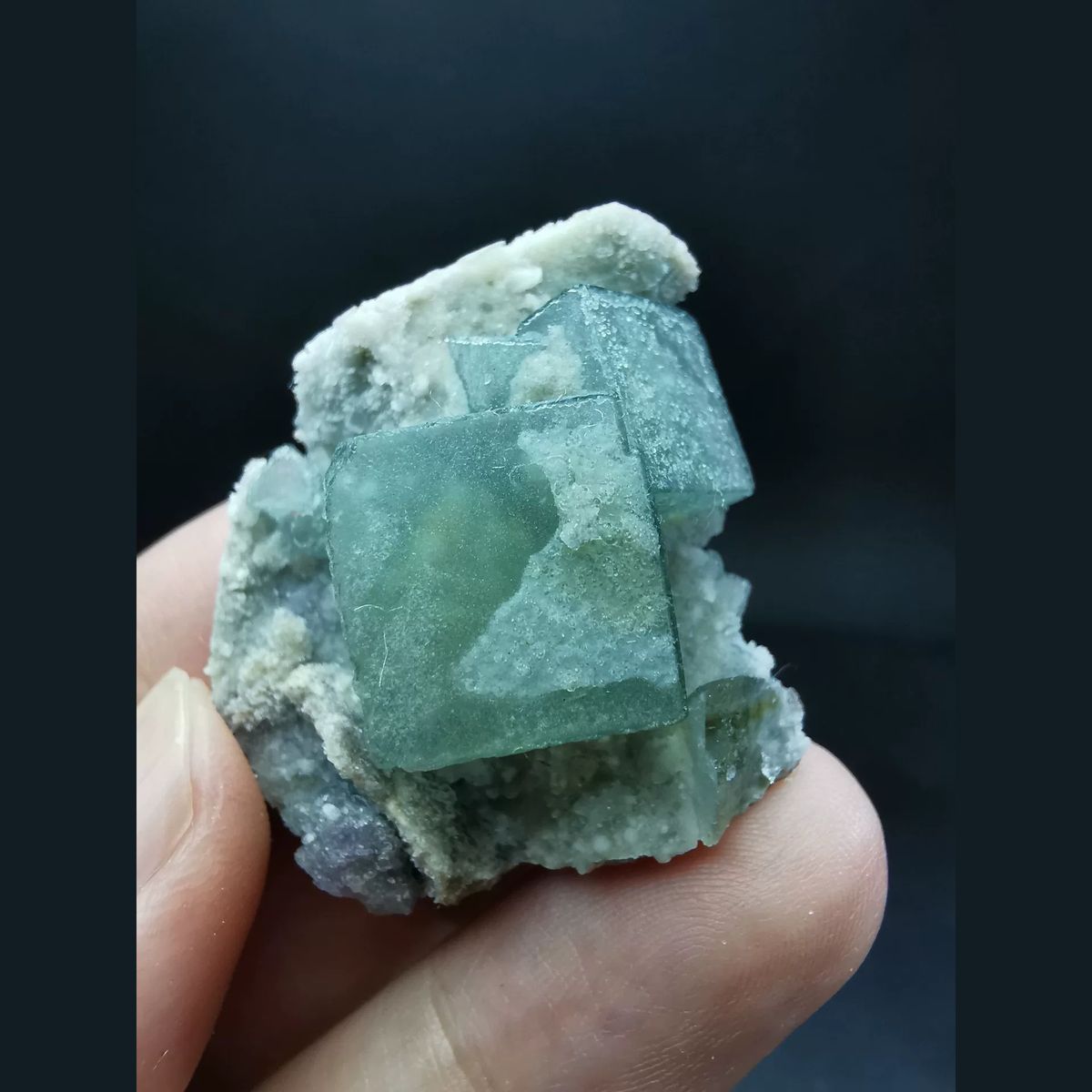 Soft-toned Morandi fluorite from Inner Mongolia — complete view