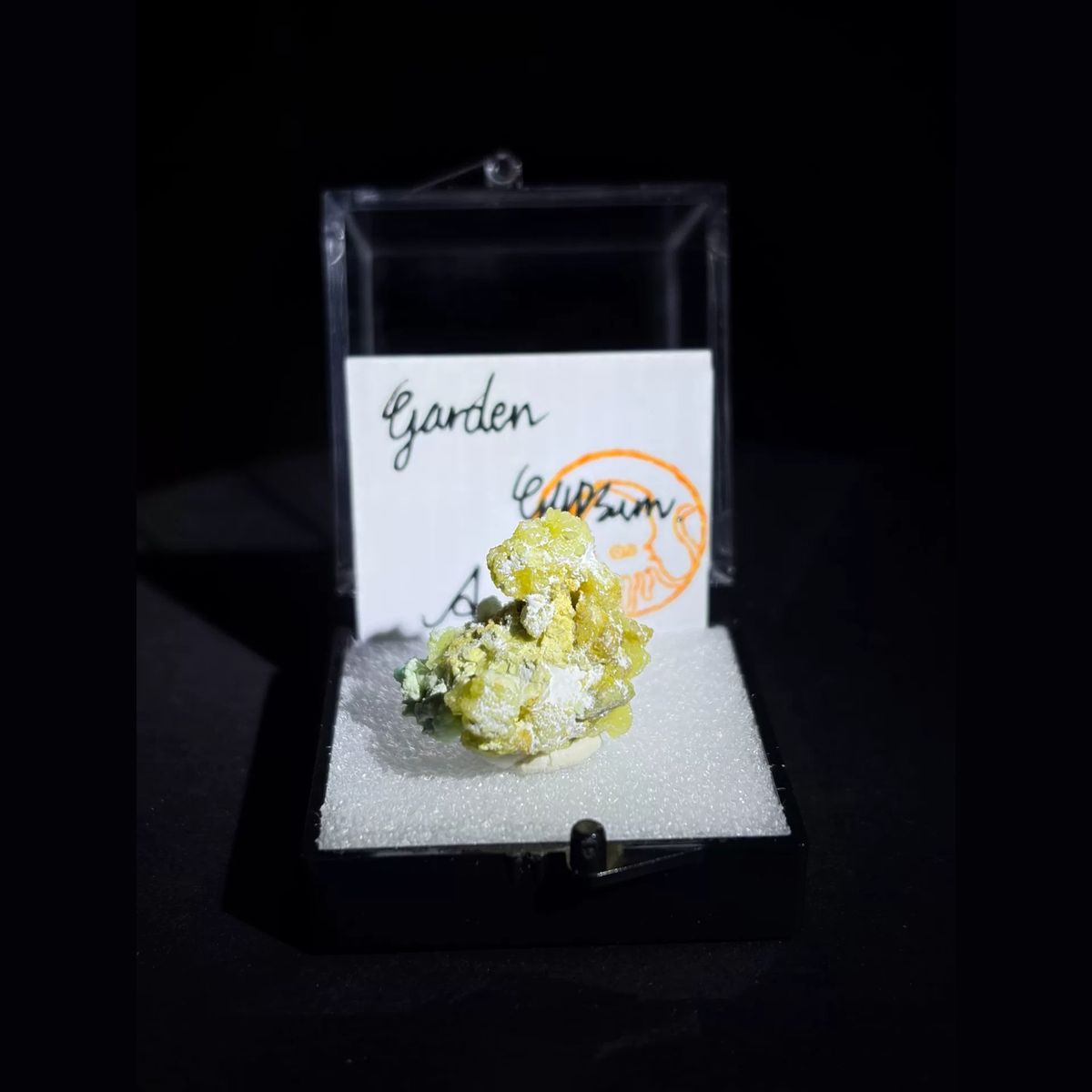 Mango-yellow Garden Gypsum creedite — complete view