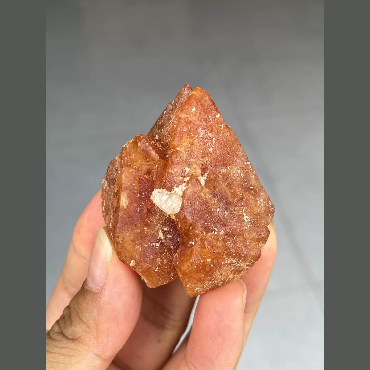 Amber Scheelite Crystals with Quartz from Shuijing — complete front view 1 of 3