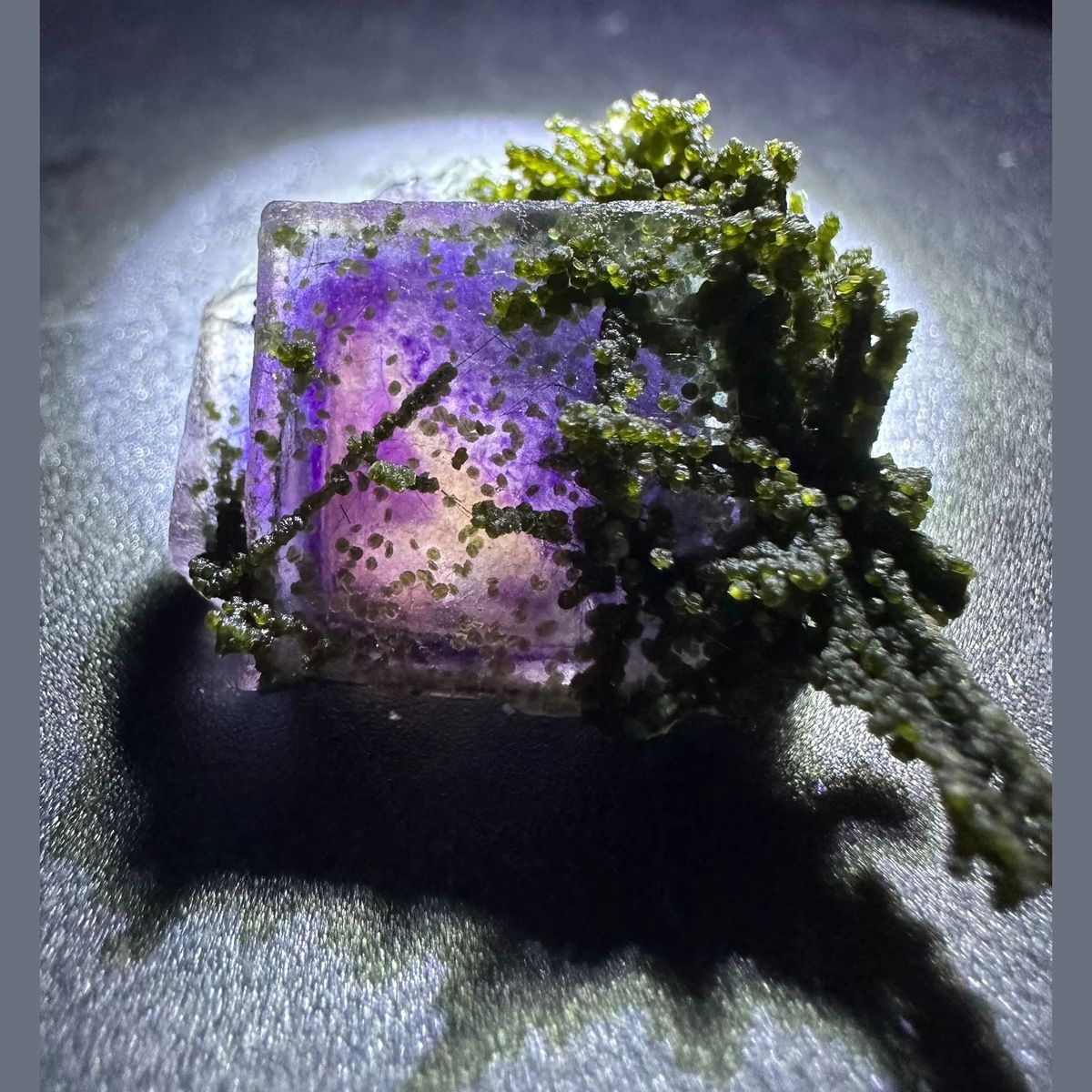 Phantom Fluorite with Chlorite Yaogangxian 2.4 cm — complete view
