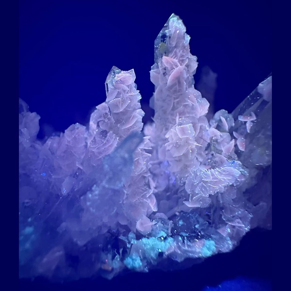 Quartz Cluster with Petal Calcite and Scheelite Yaogangxian 11.1 cm — complete view