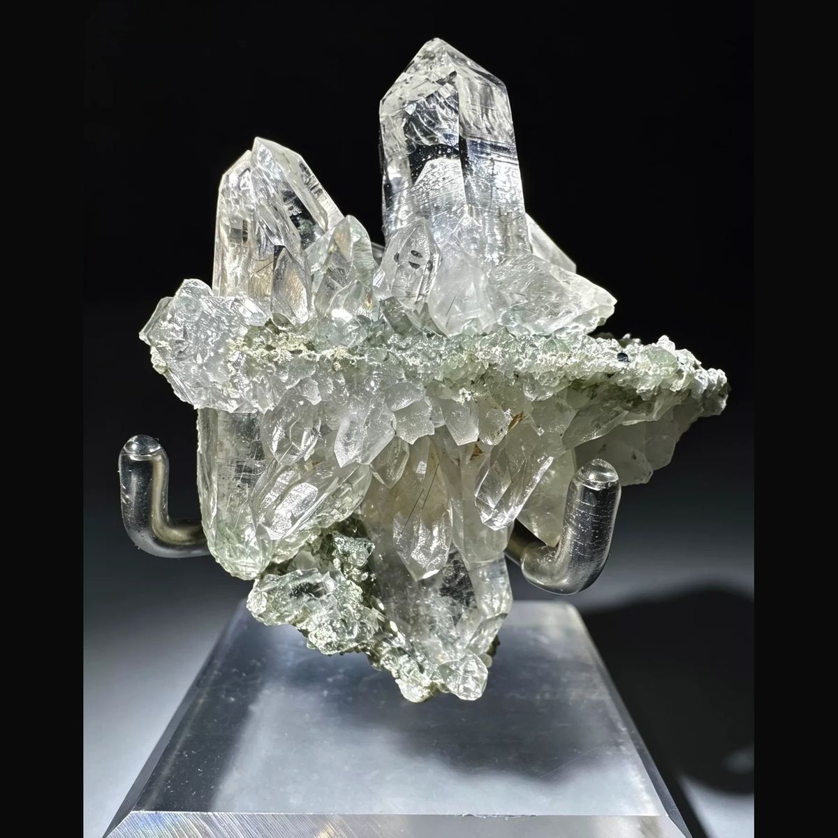 Himalayan Quartz Cluster with Chlorite Pakistan 6.0 cm — complete view
