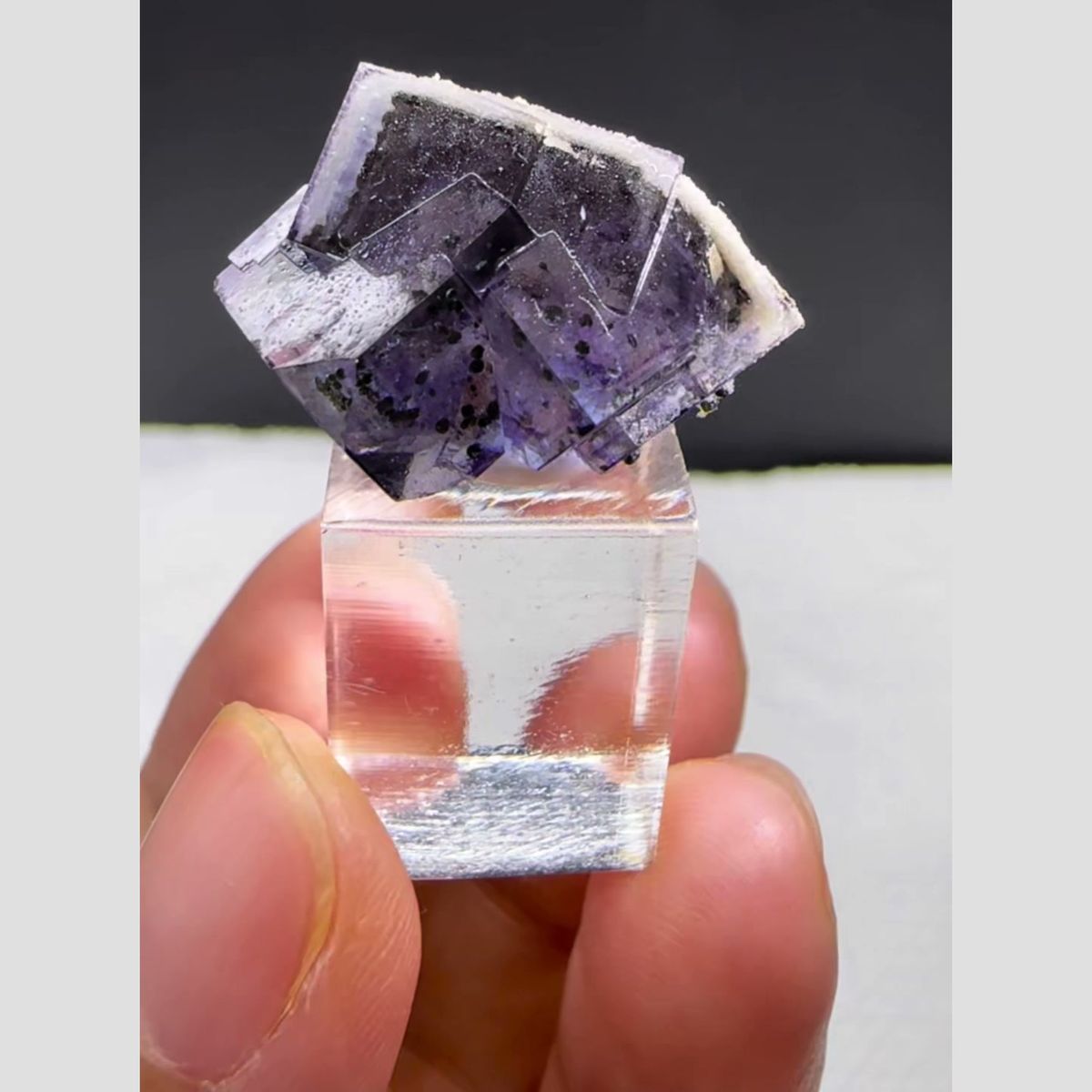Purple Fluorite with Chlorite Yaogangxian 2.1 cm — complete view