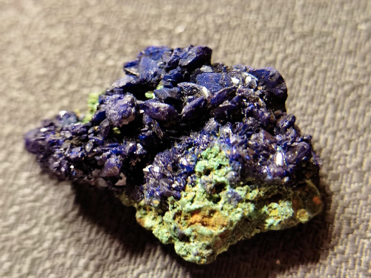 Petal Azurite Miniature — Anhui — individual mineral specimen view 1