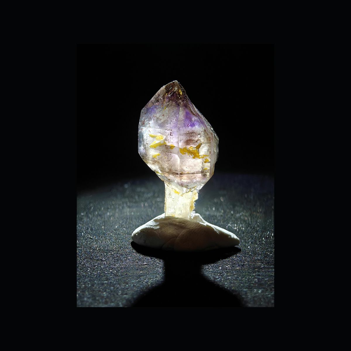 Purple Skeletal Quartz Scepter with Source-Noted Phantom from Zimbabwe — complete view 1 of the exact specimen