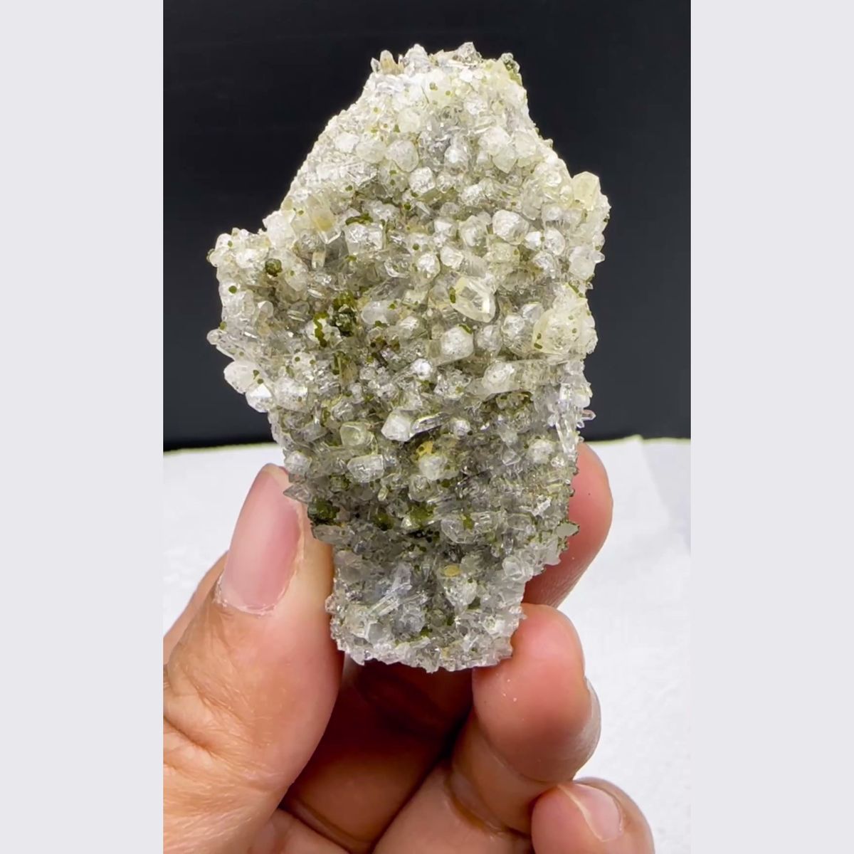 Topaz Crystal Cluster with Quartz Yaogangxian 5.5 cm — complete view