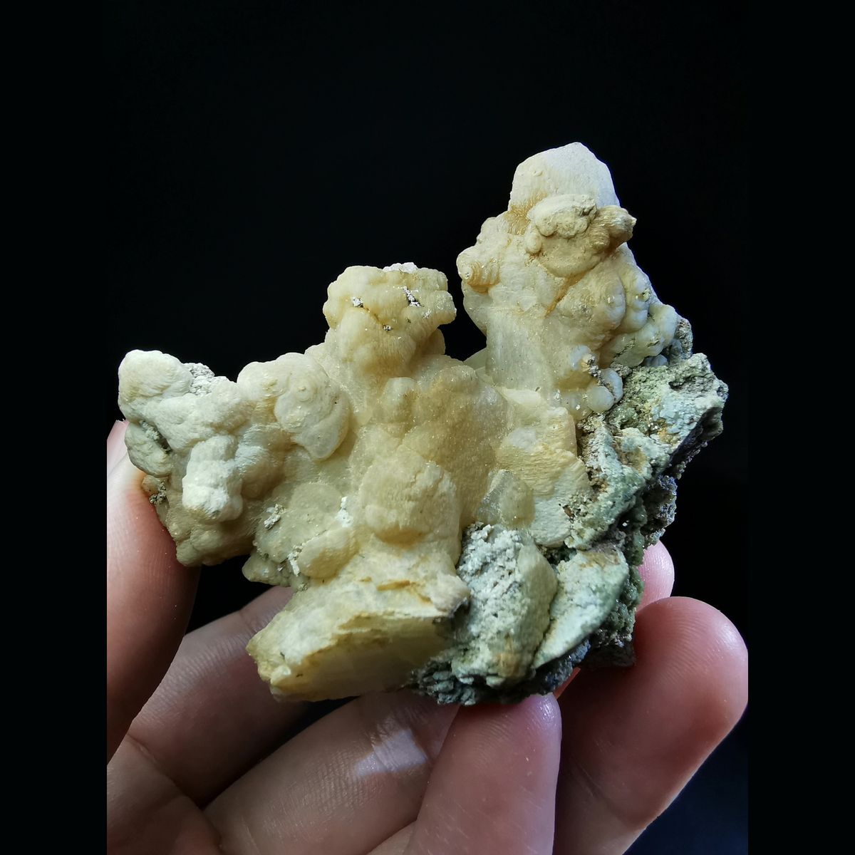 Coral-like calcite with garnet from Shijiangshan — complete view