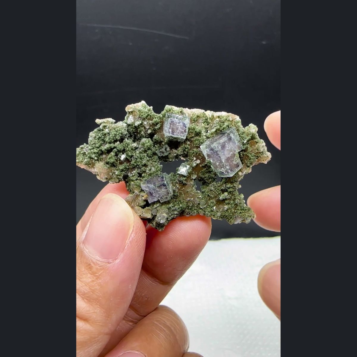Fluorite with Mica and Chlorite Yaogangxian 4.4 cm — complete view