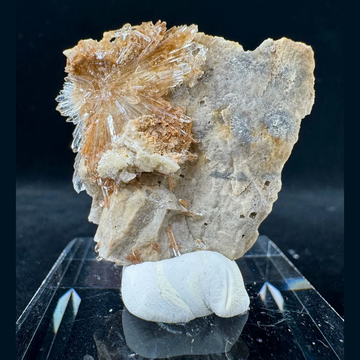 Cream Creedite Starburst on Matrix 4.3 cm — complete view
