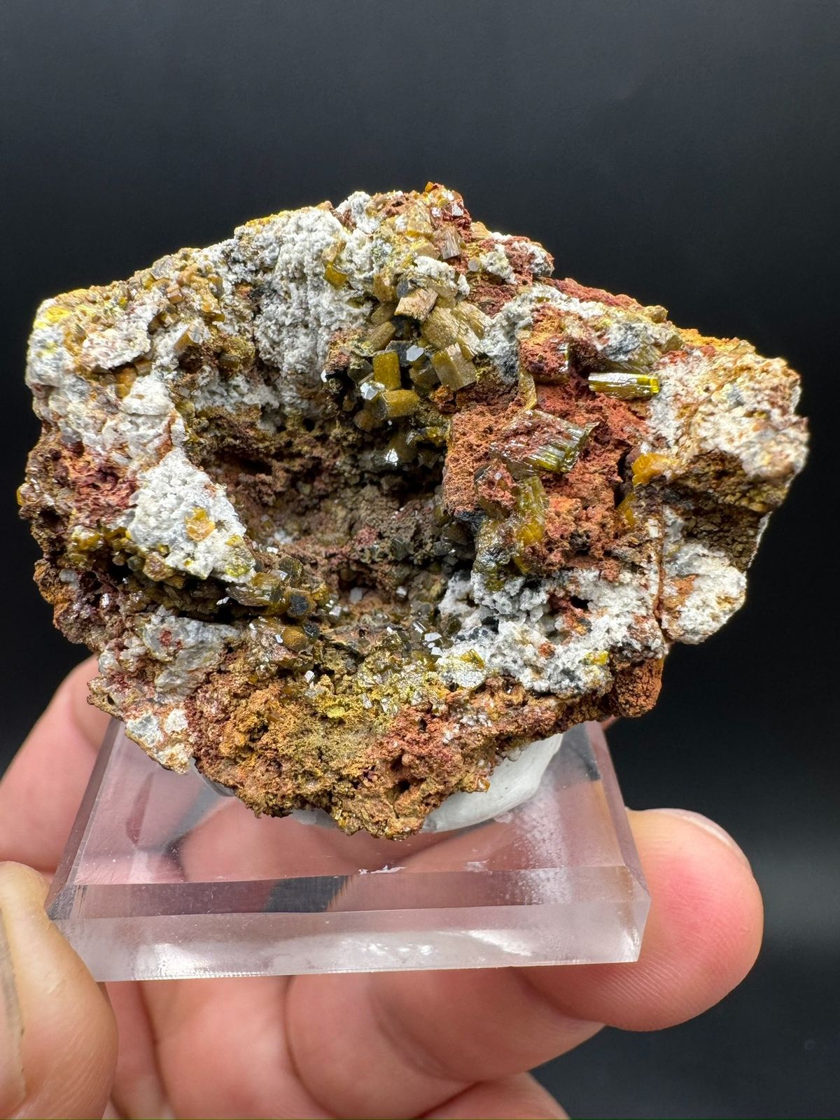 Mimetite from Lianping, Guangdong, China, individual mineral specimen view 1