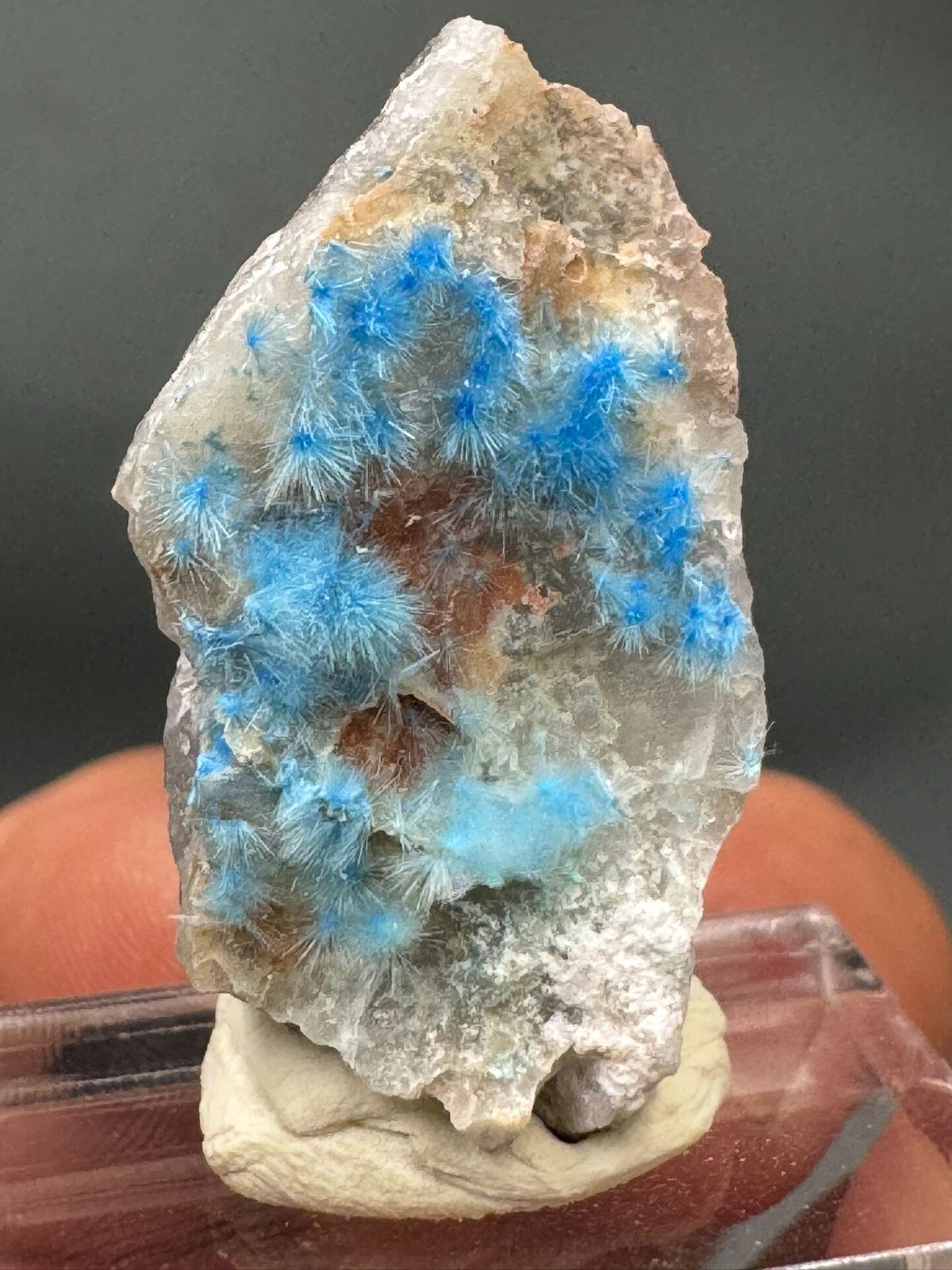 Cyanotrichite from Guizhou, China, individual mineral specimen view 1