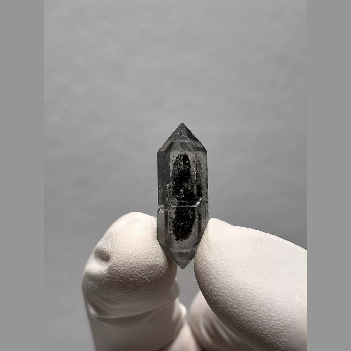 Black-Core Double-Terminated Quartz from Yunnan, China — complete view