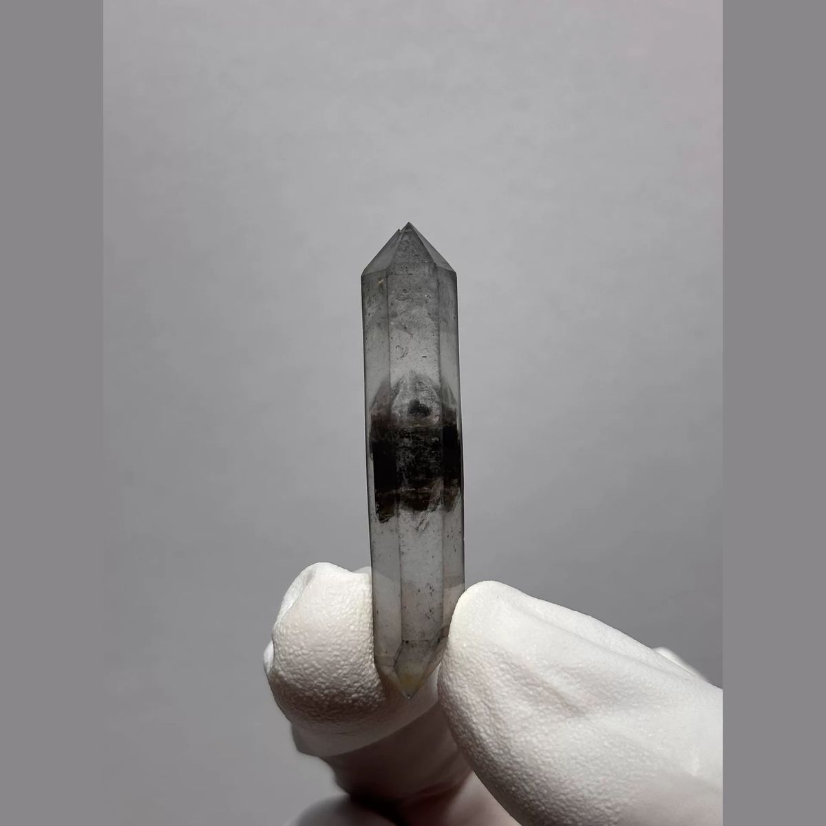 Black-Core Double-Terminated Quartz from Yunnan, China — complete view
