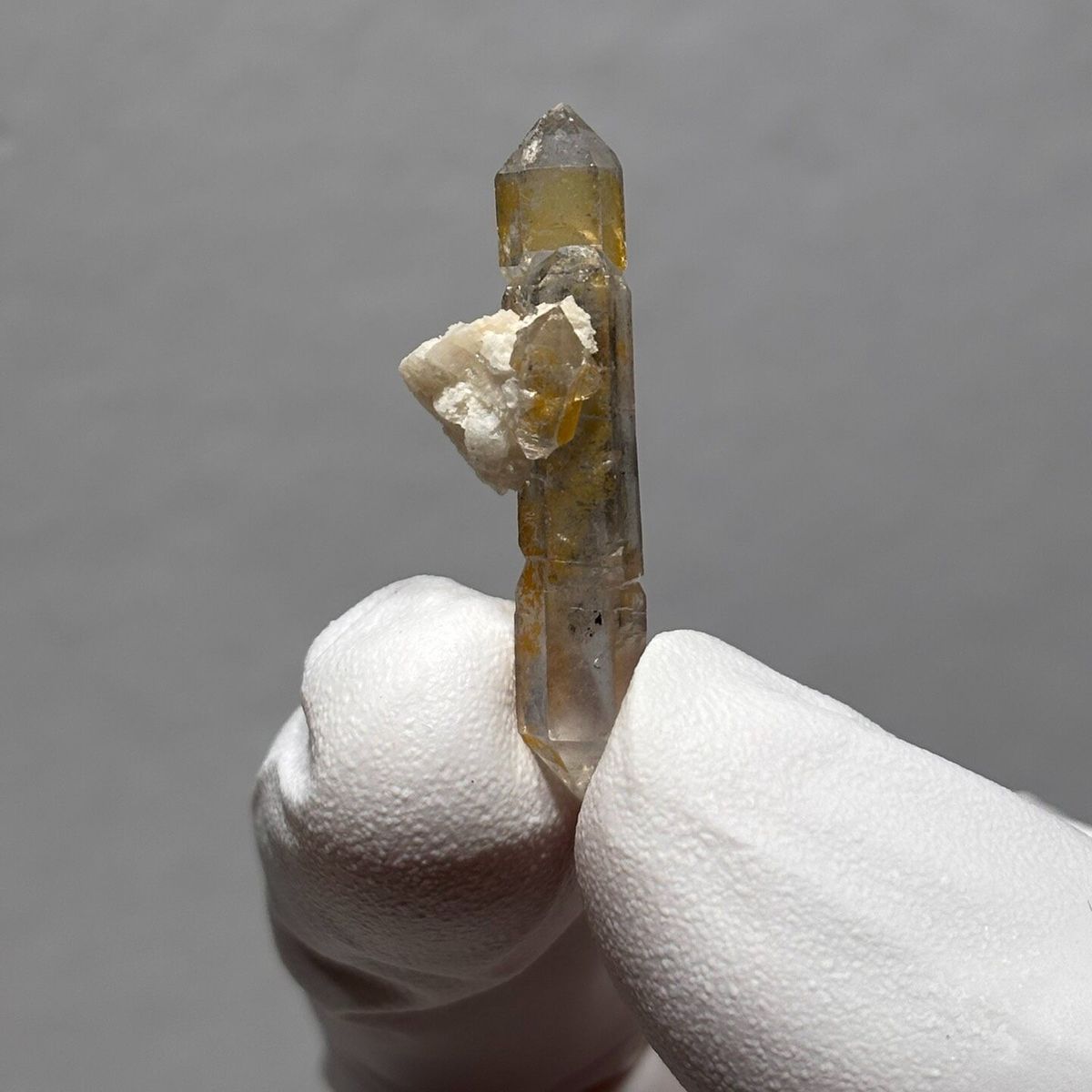 Quartz double-terminated crystal with dolomite from Yunnan, China, natural mineral specimen, photo 1 of 6