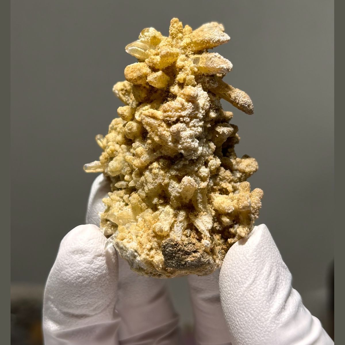 Quartz crystal with calcite from Jinkouhe, Sichuan, China, natural mineral specimen, photo 1 of 5