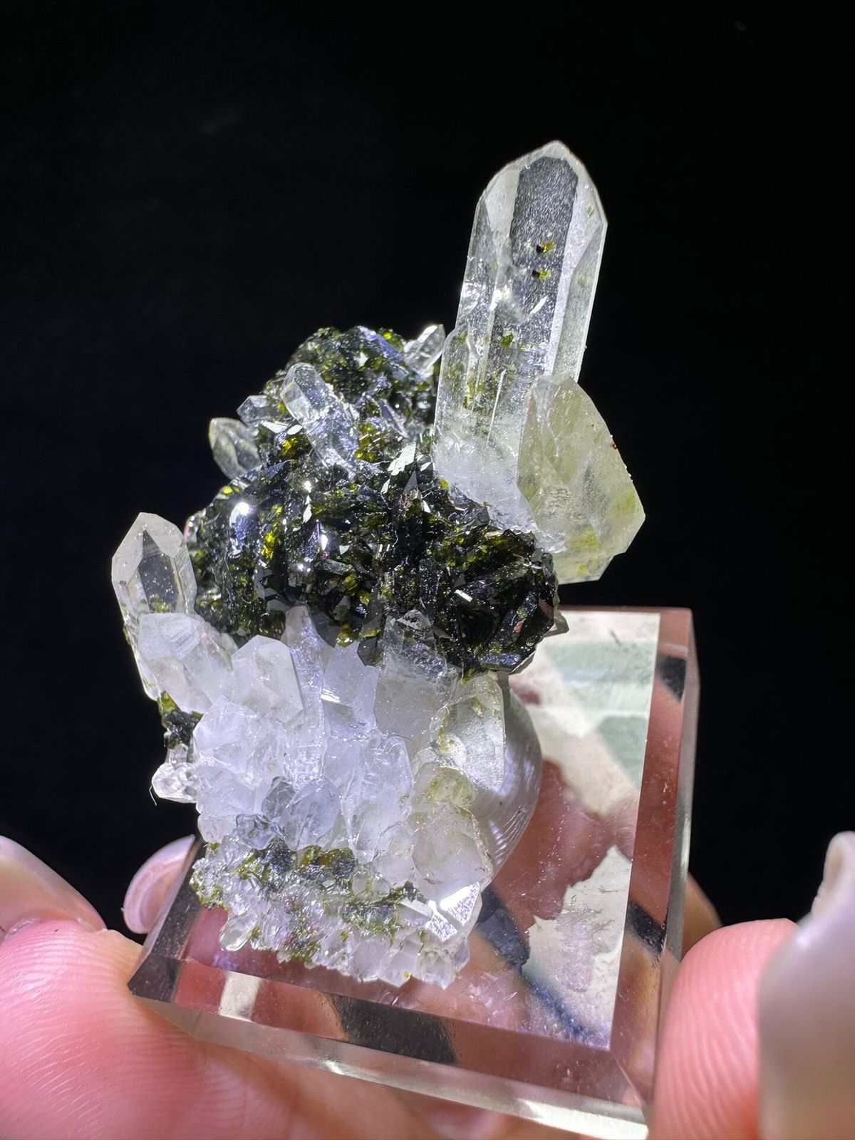 Epidote from Sichuan, China, individual mineral specimen view 1