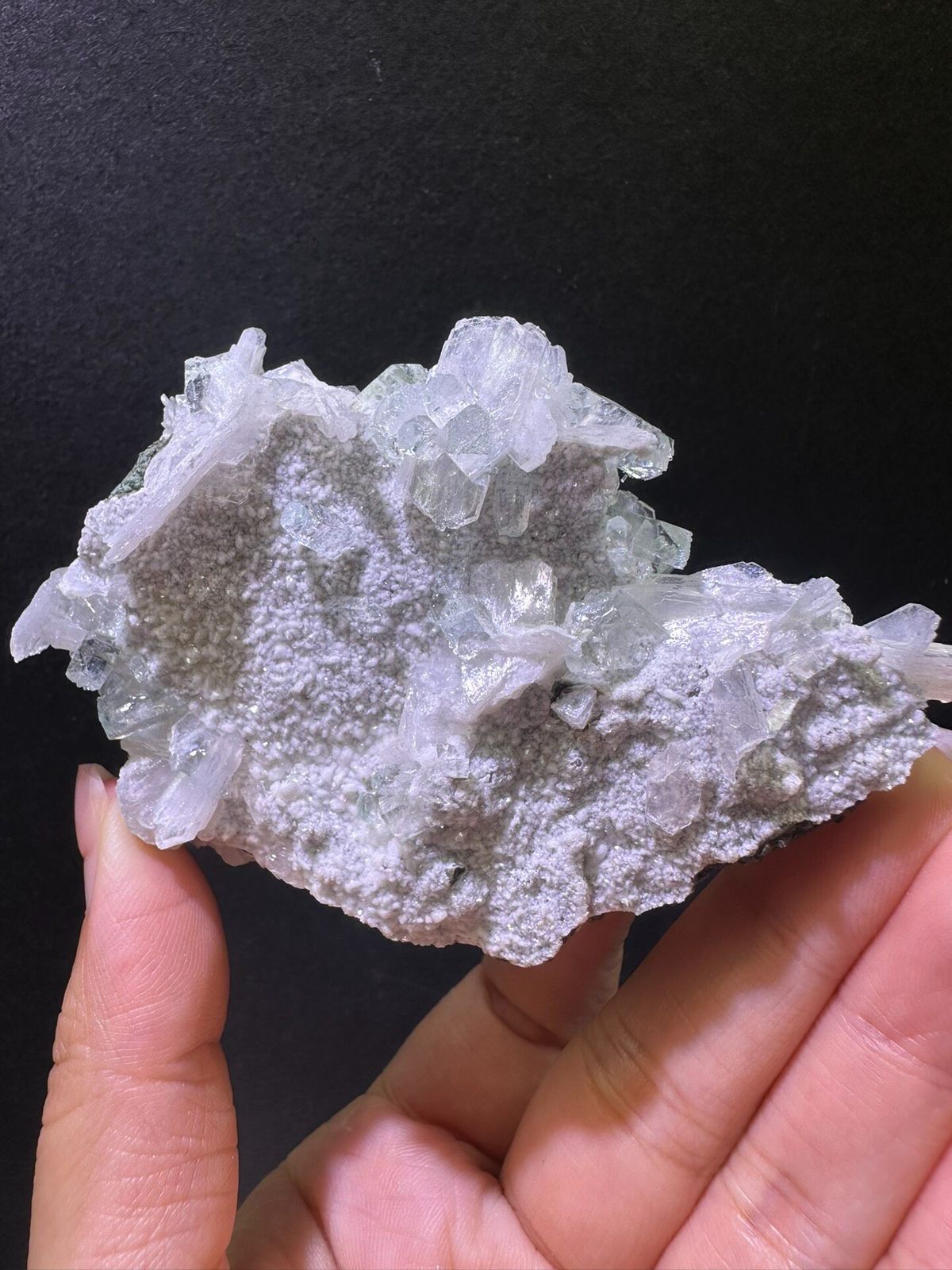 Apophyllite from India, individual mineral specimen view 1