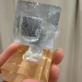 Customer photo of Light Blue Twin Fluorite with Phantom – Yaogangxian from Verified buyer's review