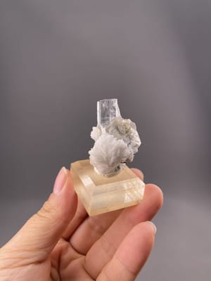 Blue aquamarine crystal from Xuebaoding Mountain, Pingwu, Sichuan, China