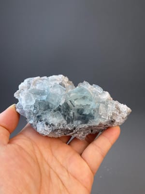 Blue fluorite cubic specimen from Zhejiang, China
