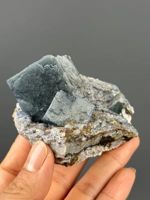 Green step-growth fluorite cluster Inner Mongolia front view