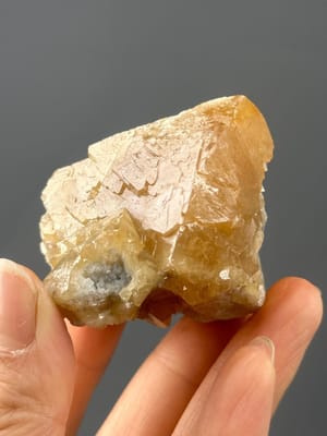 Vibrant orange scheelite crystal cluster from Xuebaoding, Pingwu, Sichuan