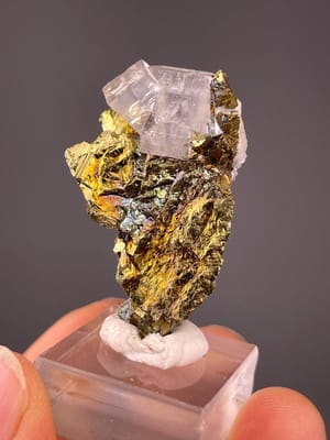 Pyrite and calcite crystal cluster from Daye, Hubei, China