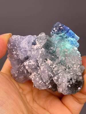 Multicolor blue and green fluorite from Fujian, China