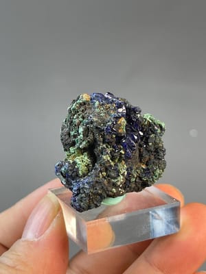 Iridescent chalcopyrite crystal from Peru