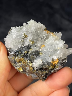 Sphalerite and quartz flower cluster from China