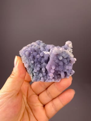 Lavender and violet grape agate cluster from Indonesia