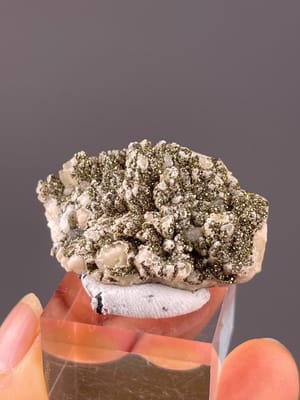 Pyrite crystals on dolomite matrix Hunan China front view