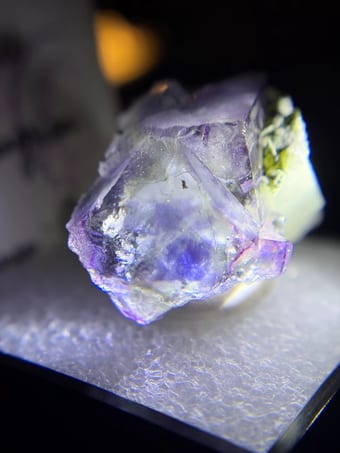 Blue-Purple Fluorite with Quartz and Chlorite — Yaogangxian, Hunan, China
