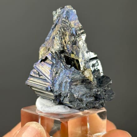 Stibnite blade crystals Hunan China front view