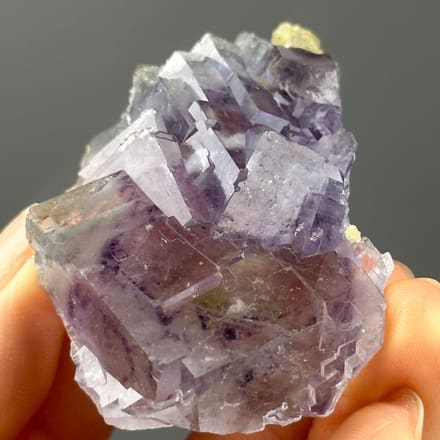 Deep purple twinned phantom fluorite from Yaogangxian Mine, Hunan