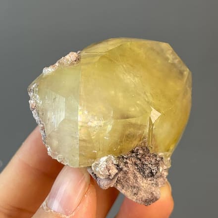 Yellow calcite crystal from Hubei province, China